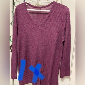 Pennington’s burgundy sweater